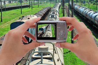拍摄火车