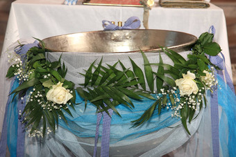 装饰洗礼仪式碗