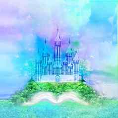 魔法世界故事仙女城堡出现书