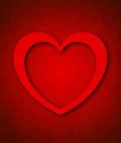 红色的纸情人节一天卡大红色的心