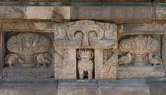 雕刻普兰巴南寺庙墙印尼