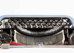 复古的打字机关闭细节键