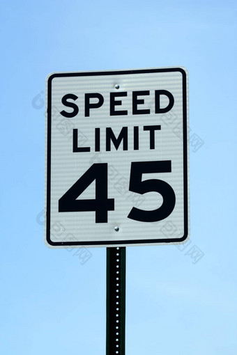 四十英里每小时速度限制标志