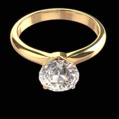 婚礼金钻石环