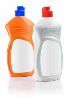 橙色白色清洁瓶