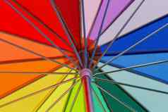 彩虹彩色的伞