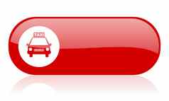 出租车红色的网络光滑的图标