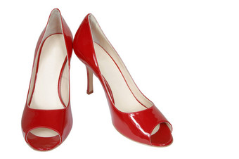 现代红色的鞋子