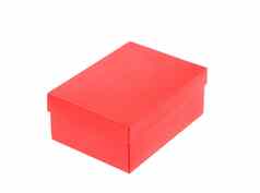 红色的鞋盒子孤立的白色背景