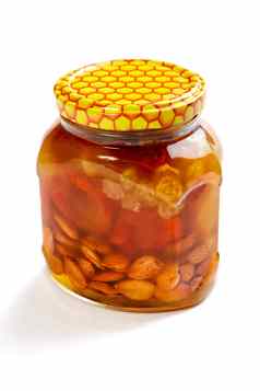 银行蜂蜜蜜饯水果坚果白色后台支持