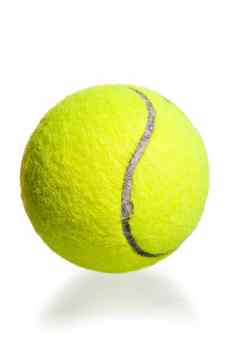 黄色的球游戏网球白色背景