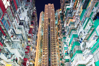 过度拥挤的住宅建筑在<strong>香港香港</strong>