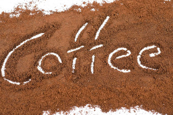 磨碎的咖啡标志