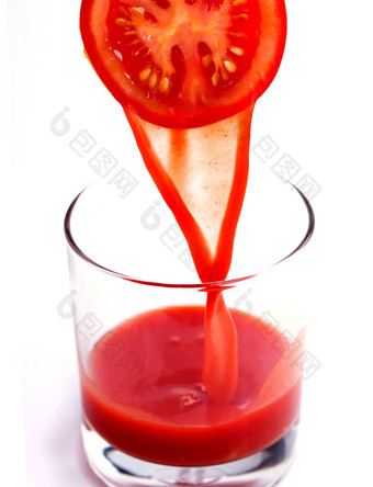 番茄蔬菜汁意味着点心让人耳目一新渴了