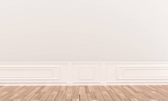 空白色房间白色墙木<strong>木条</strong>镶花之地板地板上
