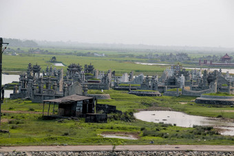 风景优美的视图中国人墓地