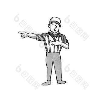 美国足球官方卡通黑色的白色