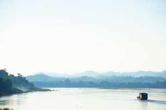 美丽的湄公河河山景观
