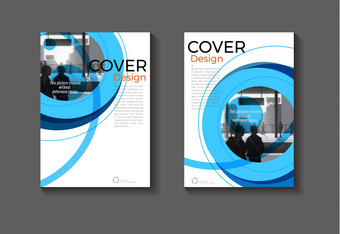 摘要蓝色的封面设计现代书封面宣传册封面