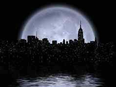 曼哈顿完整的月亮