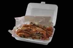 烤虾烤虾白色盒子泰国海鲜