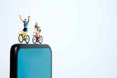 自行车骑自行车教练跟踪应用程序骑自行车智能手机