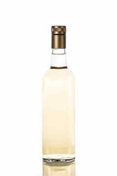 墨西哥黄金龙舌兰酒瓶孤立的白色背景