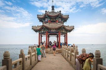 山海关中国7月神社海的地方被称为上海通过部分城市秦皇岛字面上的意味着通过山海