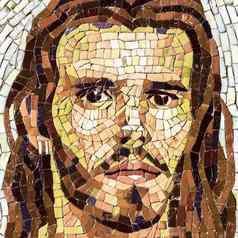 马赛克肖像耶稣基督