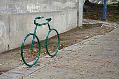 自行车停车机会象征自行车停车自行车架自行车停车设施现代自行车存储形式钢螺旋自行车停车