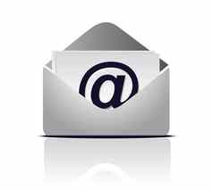 信封电子邮件标志孤立的白色向量文件