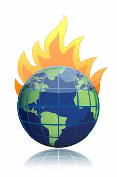 燃烧全球插图设计图标