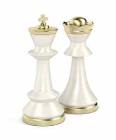 白色王女王国际象棋块
