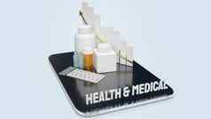 药物医疗瓶图表平板电脑应用程序健康