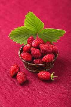 成熟的草莓碗