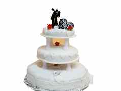 婚礼蛋糕白色背景