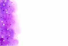 摘要紫色的背景云概念水彩手绘画插图