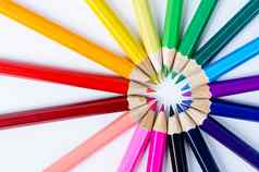 颜色木铅笔安排颜色轮颜色