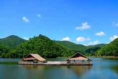 这帽子南考县黄传统的房子湖考县黄suphan武里府省泰国