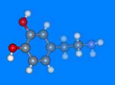 多巴胺分子模型原子
