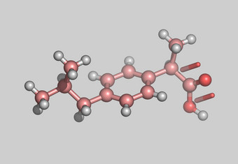 布洛芬分子模型原子
