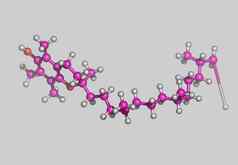 生育酚维生素分子模型原子