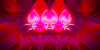 美丽的摘要交织在一起纤维形成形状闪耀火焰花相互关联的心粉红色的紫色的栗色红色的颜色插图横幅全景大小