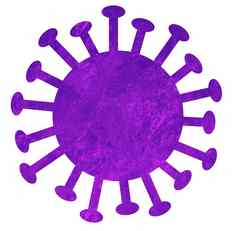 电晕病毒细菌紫色的
