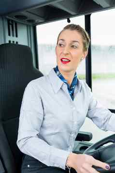 女公共汽车司机司机座位