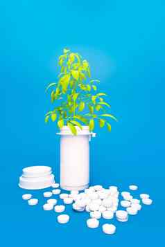 Herbal医学树日益增长的桩药物
