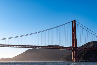 著名的金门桥三旧金山加州美国金门桥悬架桥<strong>跨越</strong>金门连接三旧金山湾太平洋海洋