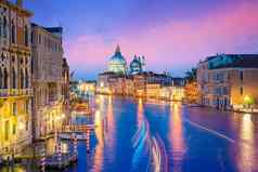 大运河威尼斯意大利圣诞老人玛丽的salute教堂