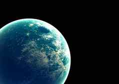 蓝色的地球空间星系全球外发光臭氧白色云空间地球大气概念外星人生活自然主题元素图像有家具的美国国家航空航天局