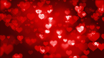 红色的心粒子情感褪色散景浮动黑色的屏幕背景图标五彩纸屑摘要粒子装饰模板元素快乐情人节一天效果壁纸